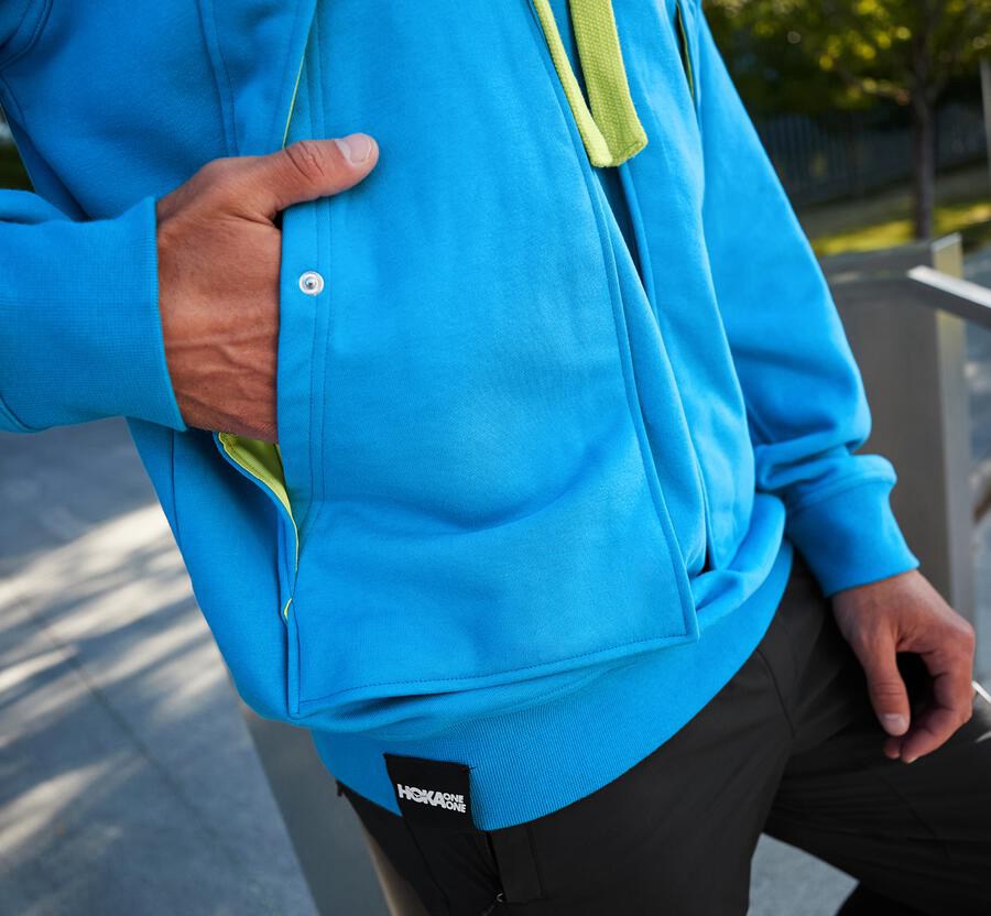 Hoka One One Womens Hoodie - Bondi - Blue - DZXN69804